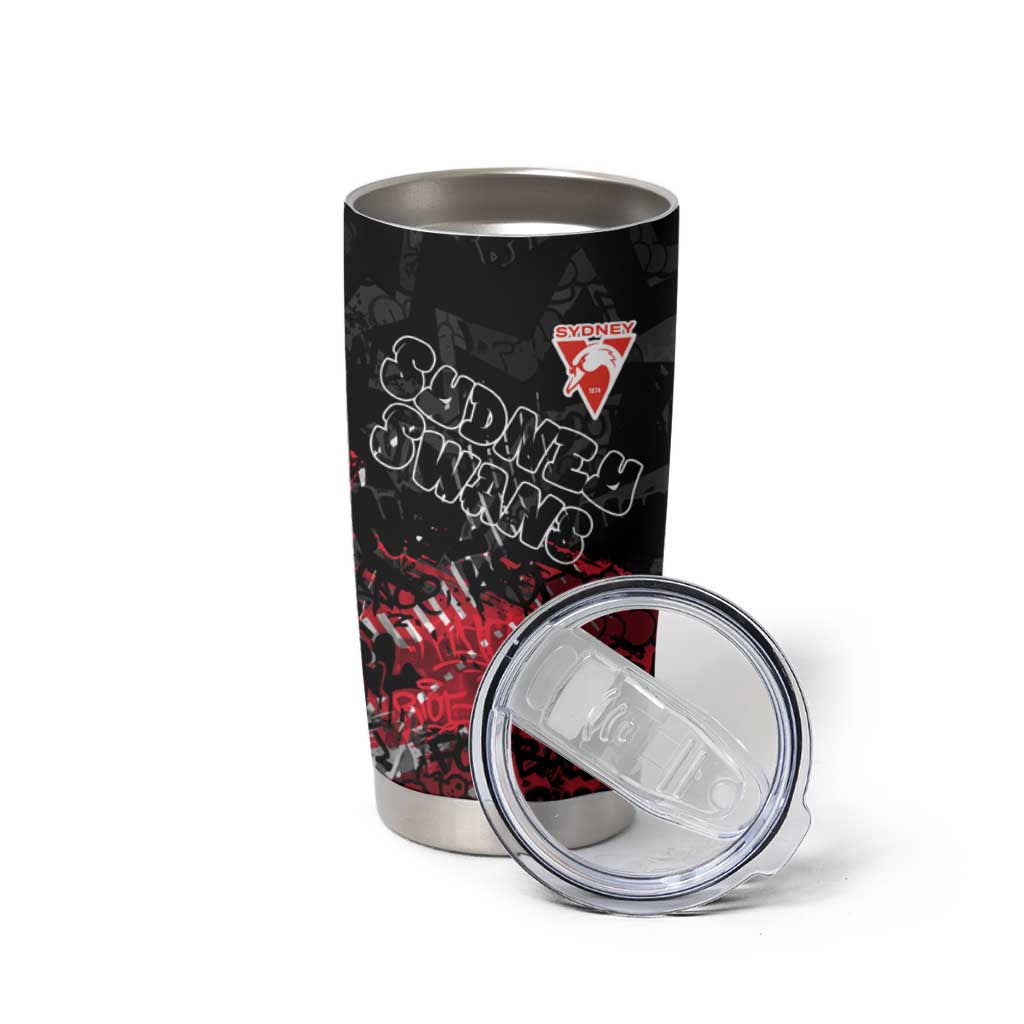 Sydney Swans Tumbler Cup Urban Graffiti Street Art - Bold Abstract Spray Paint
