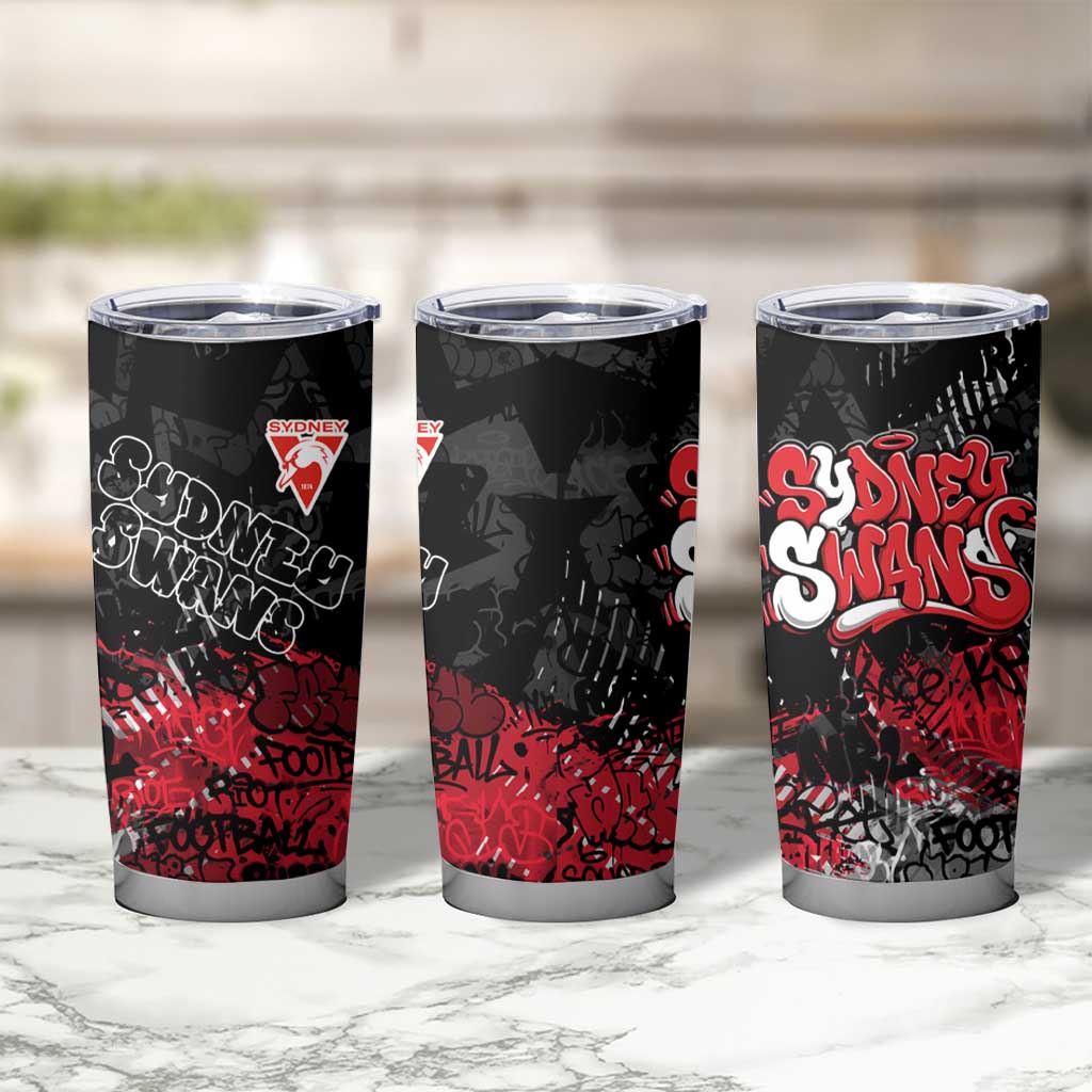 Sydney Swans Tumbler Cup Urban Graffiti Street Art - Bold Abstract Spray Paint