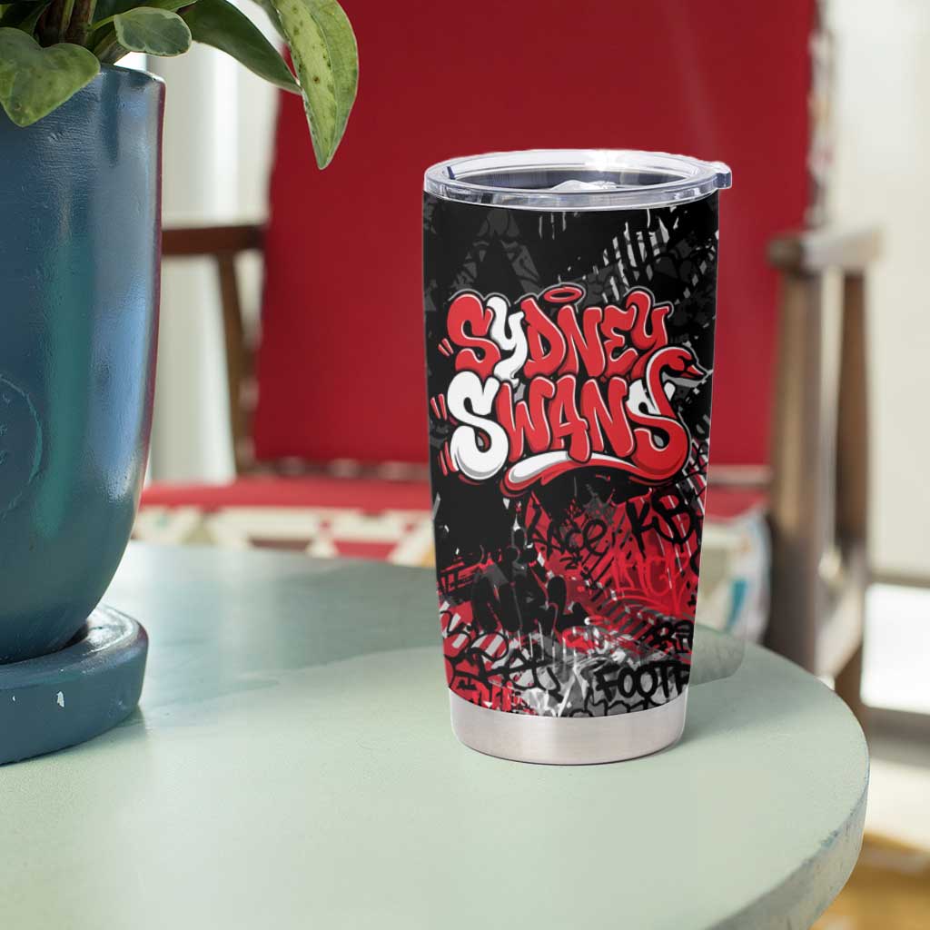 Sydney Swans Tumbler Cup Urban Graffiti Street Art - Bold Abstract Spray Paint
