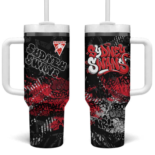 Sydney Swans Tumbler With Handle Urban Graffiti Street Art - Bold Abstract Spray Paint