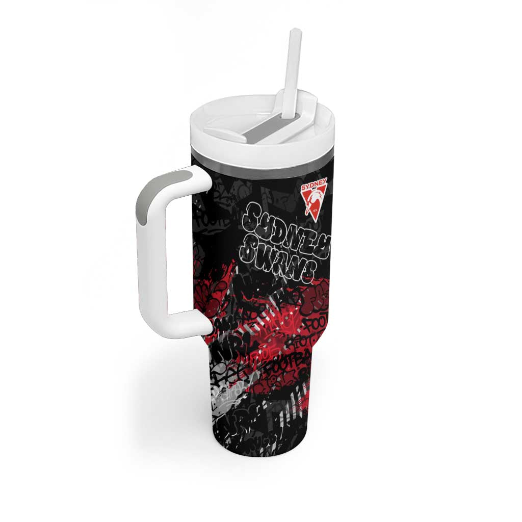 Sydney Swans Tumbler With Handle Urban Graffiti Street Art - Bold Abstract Spray Paint