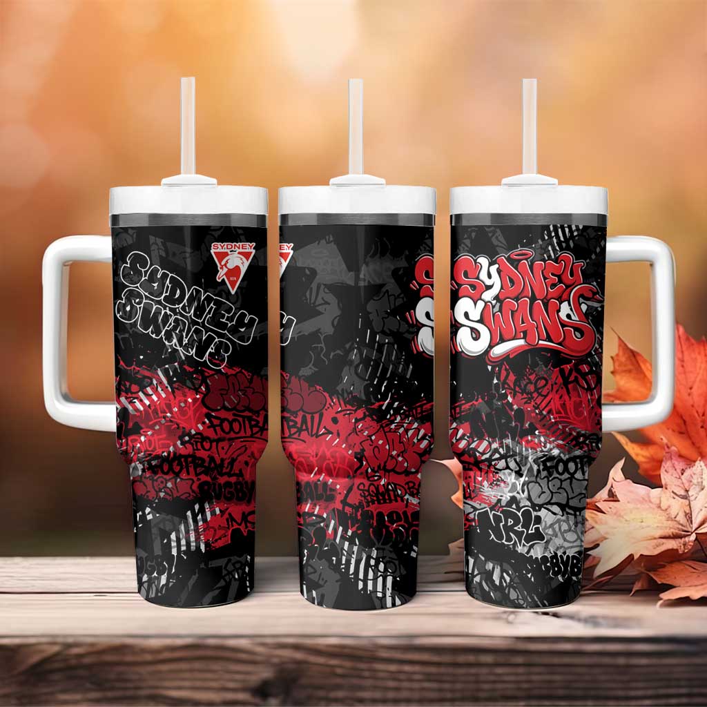 Sydney Swans Tumbler With Handle Urban Graffiti Street Art - Bold Abstract Spray Paint