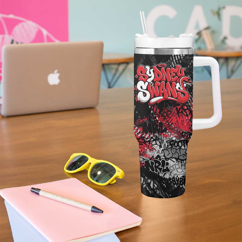 Sydney Swans Tumbler With Handle Urban Graffiti Street Art - Bold Abstract Spray Paint