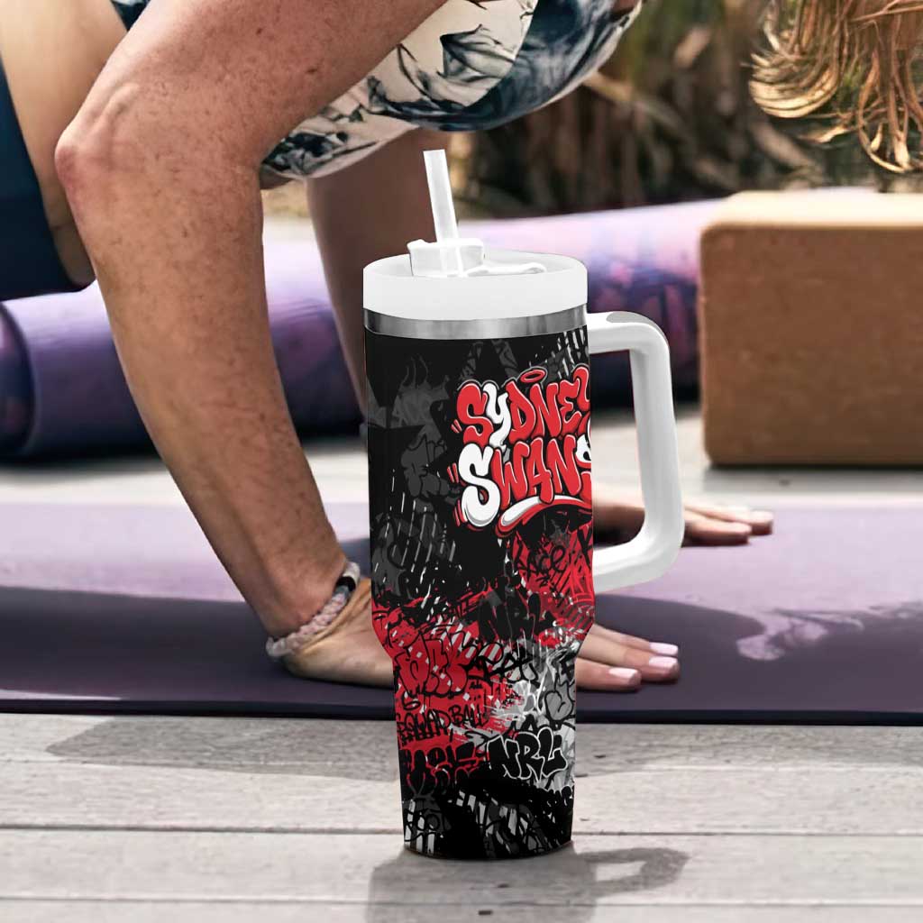 Sydney Swans Tumbler With Handle Urban Graffiti Street Art - Bold Abstract Spray Paint
