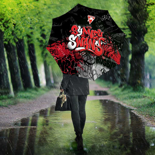Sydney Swans Umbrella Urban Graffiti Street Art - Bold Abstract Spray Paint