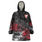 Sydney Swans Wearable Blanket Hoodie Urban Graffiti Street Art - Bold Abstract Spray Paint