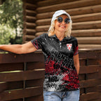 Sydney Swans Women Polo Shirt Urban Graffiti Street Art - Bold Abstract Spray Paint