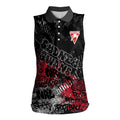 Sydney Swans Women Sleeveless Polo Shirt Urban Graffiti Street Art - Bold Abstract Spray Paint