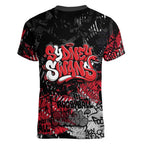 Sydney Swans Women V-Neck T-Shirt Urban Graffiti Street Art - Bold Abstract Spray Paint