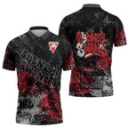 Sydney Swans Zipper Polo Shirt Urban Graffiti Street Art - Bold Abstract Spray Paint