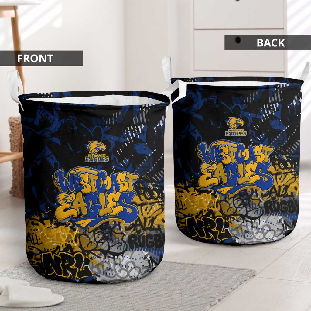 West Coast Eagles Laundry Basket Urban Graffiti Street Art - Bold Abstract Spray Paint