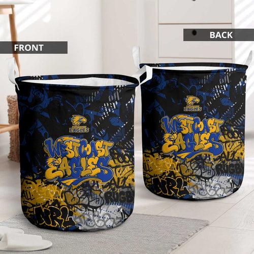 West Coast Eagles Laundry Basket Urban Graffiti Street Art - Bold Abstract Spray Paint