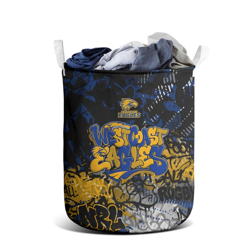 West Coast Eagles Laundry Basket Urban Graffiti Street Art - Bold Abstract Spray Paint