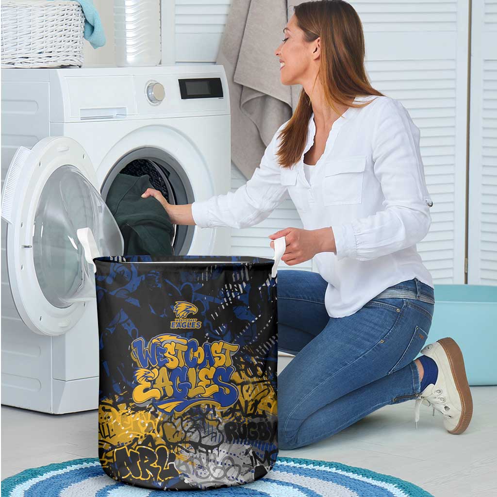 West Coast Eagles Laundry Basket Urban Graffiti Street Art - Bold Abstract Spray Paint