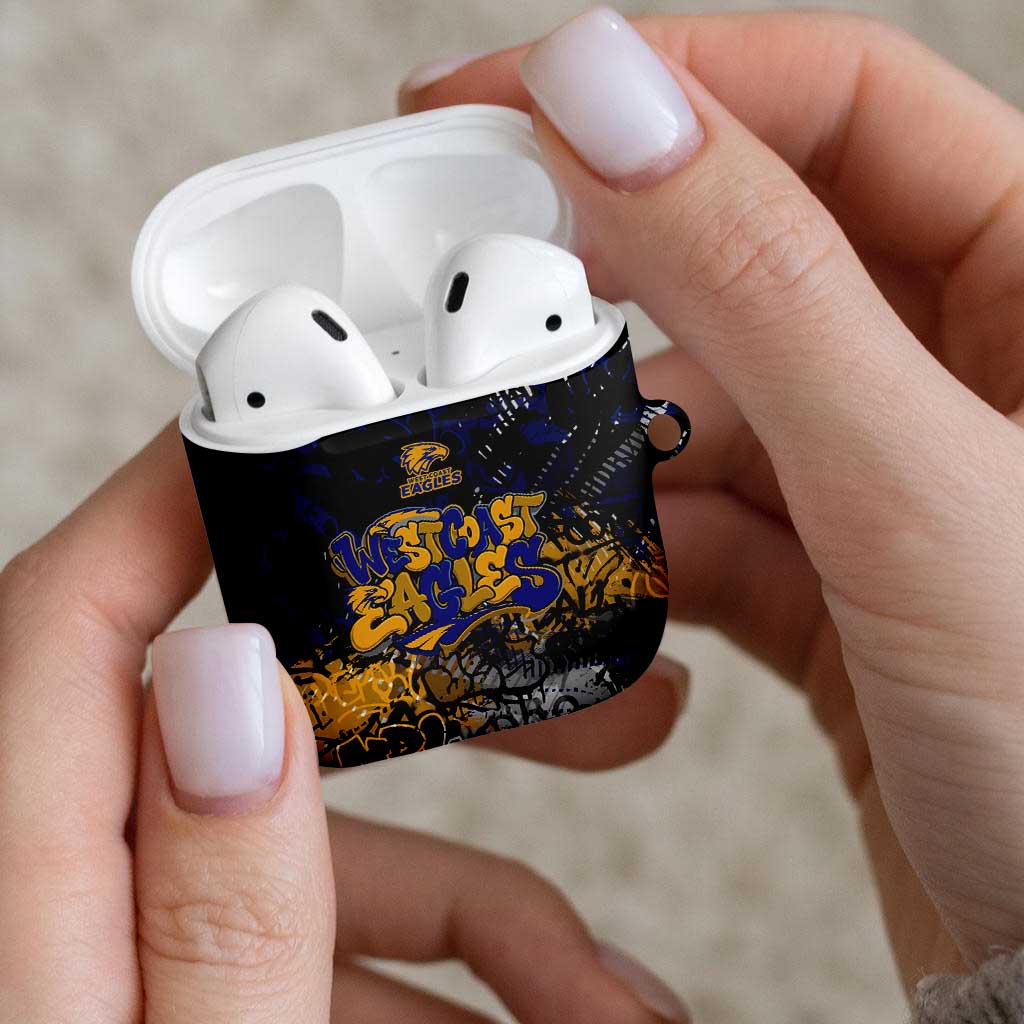 West Coast Eagles AirPods Case Urban Graffiti Street Art - Bold Abstract Spray Paint