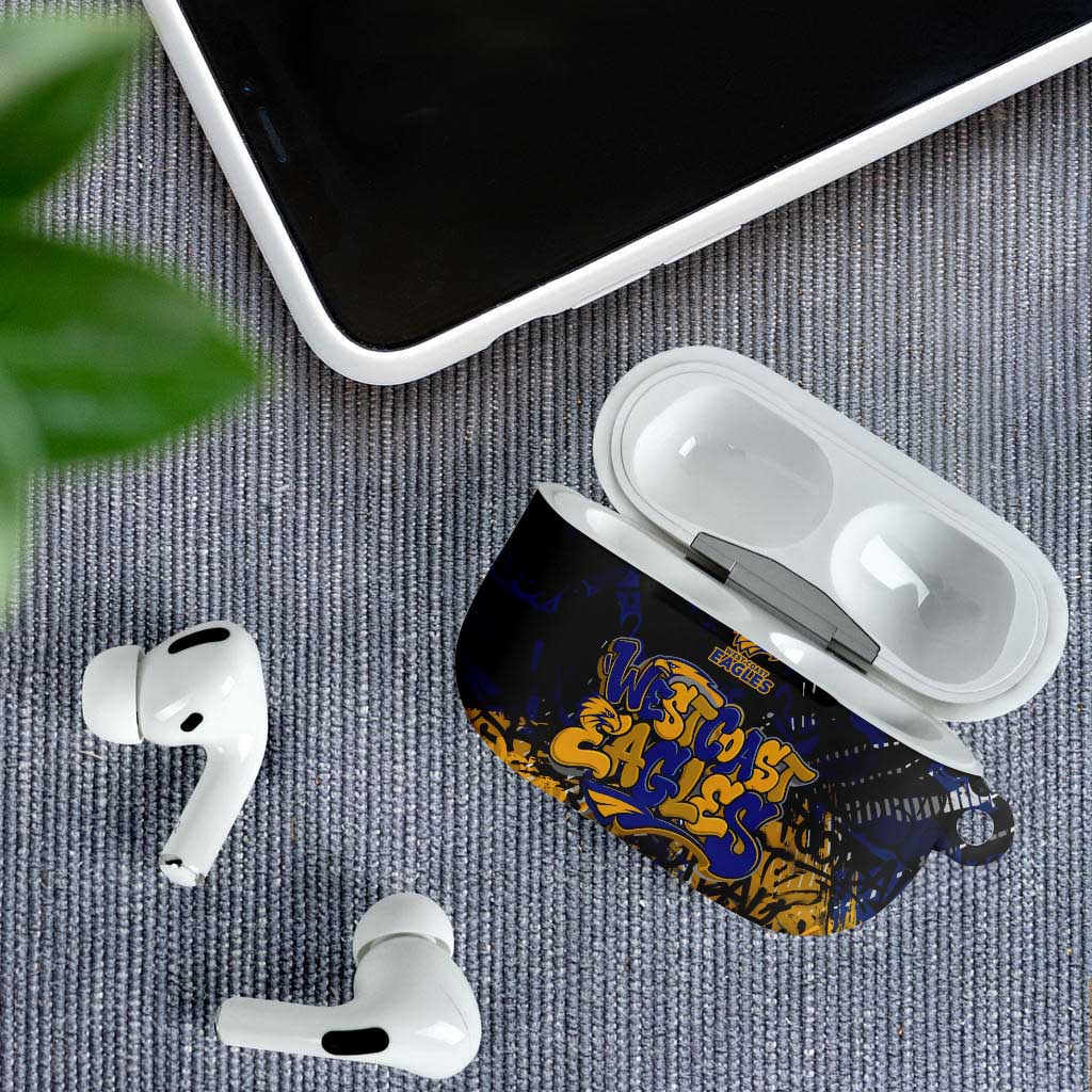 West Coast Eagles AirPods Case Urban Graffiti Street Art - Bold Abstract Spray Paint