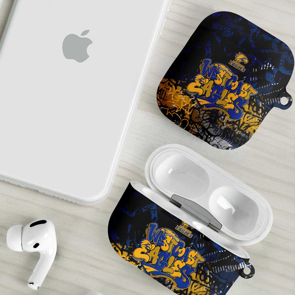 West Coast Eagles AirPods Case Urban Graffiti Street Art - Bold Abstract Spray Paint
