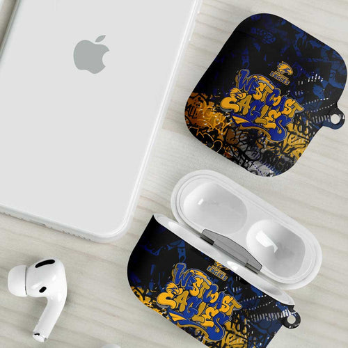 West Coast Eagles AirPods Case Urban Graffiti Street Art - Bold Abstract Spray Paint