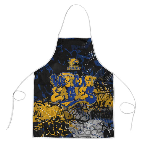 West Coast Eagles Apron Urban Graffiti Street Art - Bold Abstract Spray Paint