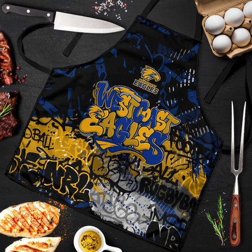 West Coast Eagles Apron Urban Graffiti Street Art - Bold Abstract Spray Paint