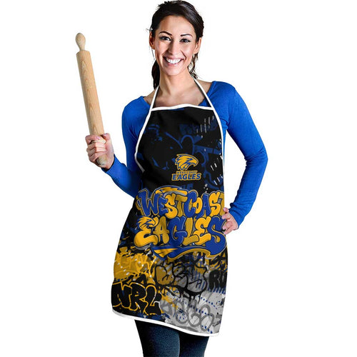 West Coast Eagles Apron Urban Graffiti Street Art - Bold Abstract Spray Paint