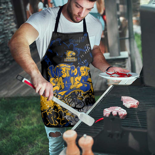 West Coast Eagles Apron Urban Graffiti Street Art - Bold Abstract Spray Paint