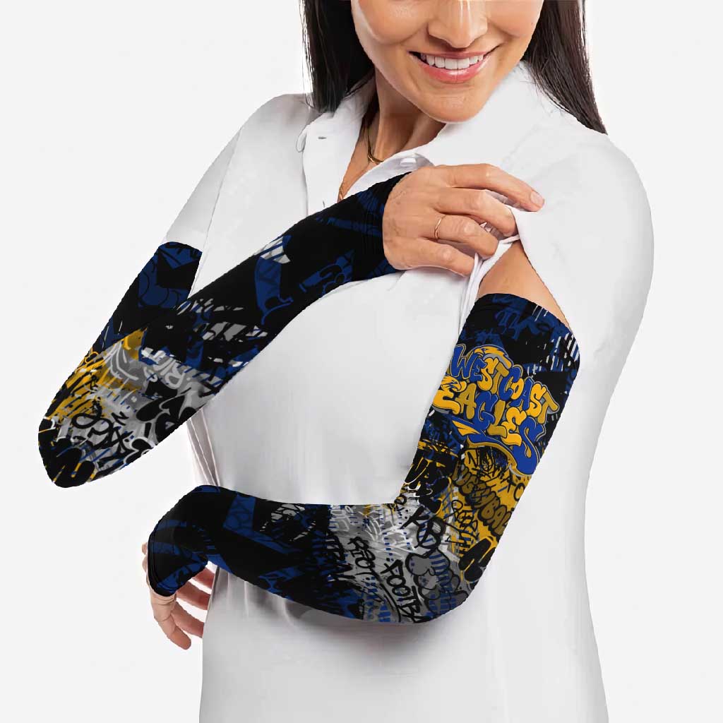 West Coast Eagles Arm Sleeves Urban Graffiti Street Art - Bold Abstract Spray Paint