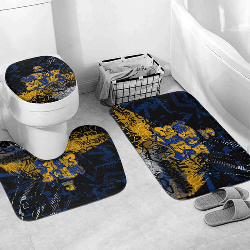 West Coast Eagles Bathroom Set Urban Graffiti Street Art - Bold Abstract Spray Paint