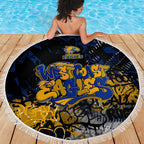 West Coast Eagles Beach Blanket Urban Graffiti Street Art - Bold Abstract Spray Paint