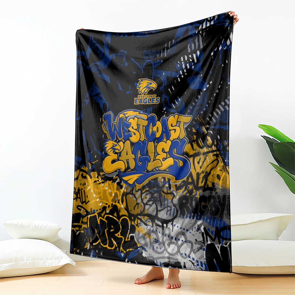 West Coast Eagles Blanket Urban Graffiti Street Art - Bold Abstract Spray Paint
