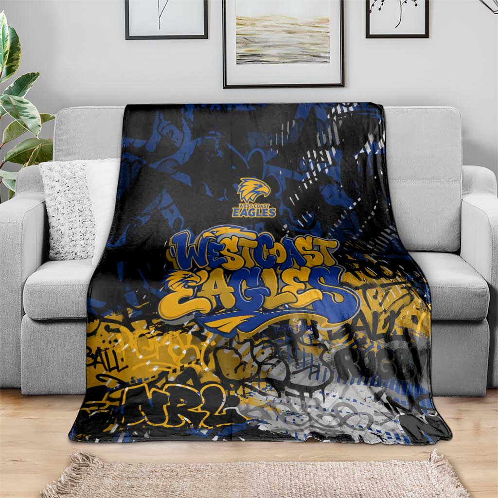 West Coast Eagles Blanket Urban Graffiti Street Art - Bold Abstract Spray Paint