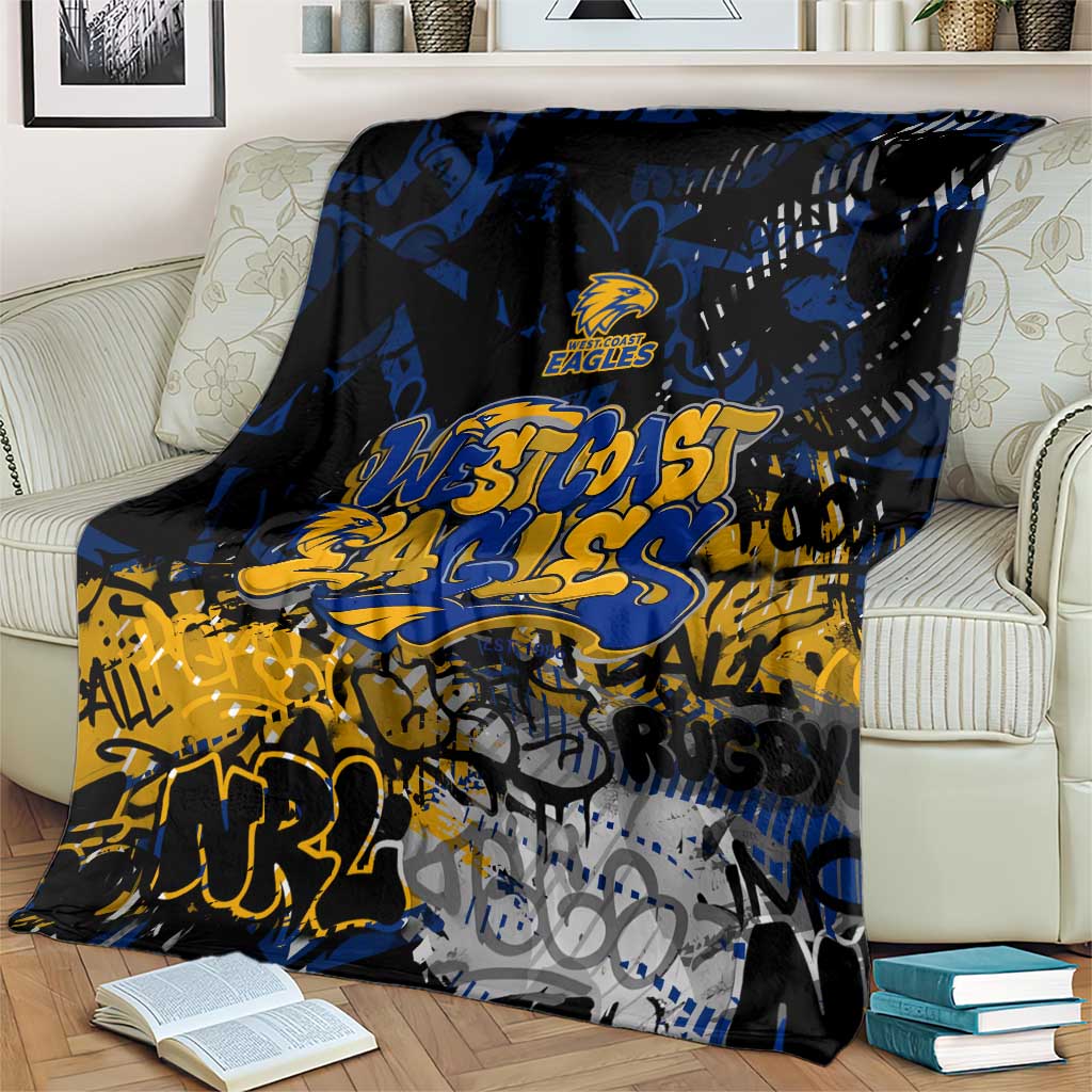 West Coast Eagles Blanket Urban Graffiti Street Art - Bold Abstract Spray Paint