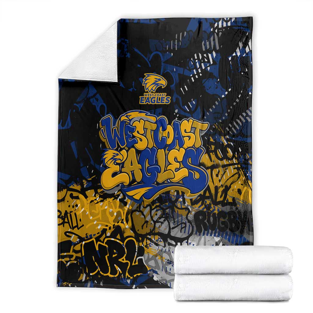 West Coast Eagles Blanket Urban Graffiti Street Art - Bold Abstract Spray Paint