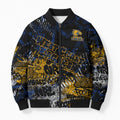West Coast Eagles Bomber Puffer Jacket Urban Graffiti Street Art - Bold Abstract Spray Paint
