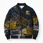 West Coast Eagles Bomber Puffer Jacket Urban Graffiti Street Art - Bold Abstract Spray Paint