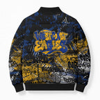 West Coast Eagles Bomber Puffer Jacket Urban Graffiti Street Art - Bold Abstract Spray Paint