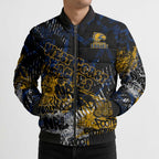 West Coast Eagles Bomber Puffer Jacket Urban Graffiti Street Art - Bold Abstract Spray Paint