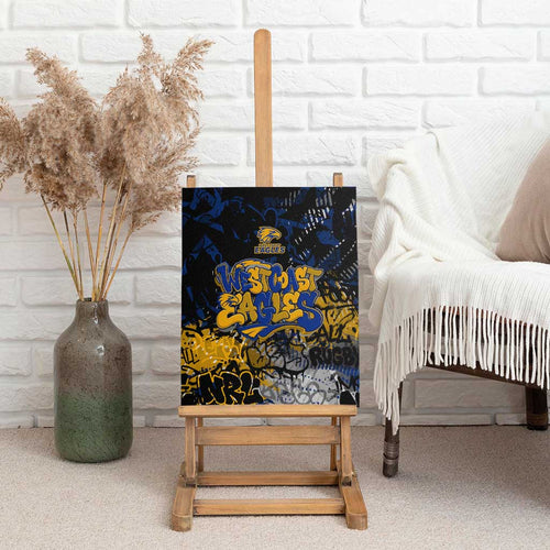 West Coast Eagles Canvas Wall Art Urban Graffiti Street Art - Bold Abstract Spray Paint