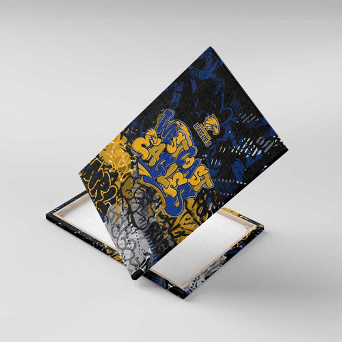 West Coast Eagles Canvas Wall Art Urban Graffiti Street Art - Bold Abstract Spray Paint
