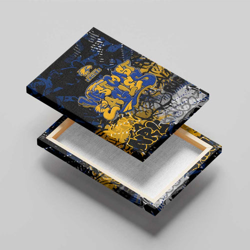 West Coast Eagles Canvas Wall Art Urban Graffiti Street Art - Bold Abstract Spray Paint