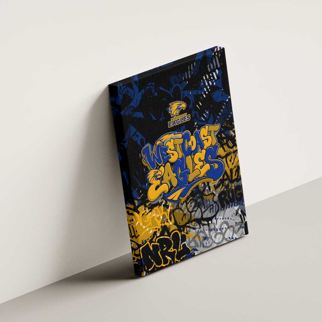 West Coast Eagles Canvas Wall Art Urban Graffiti Street Art - Bold Abstract Spray Paint