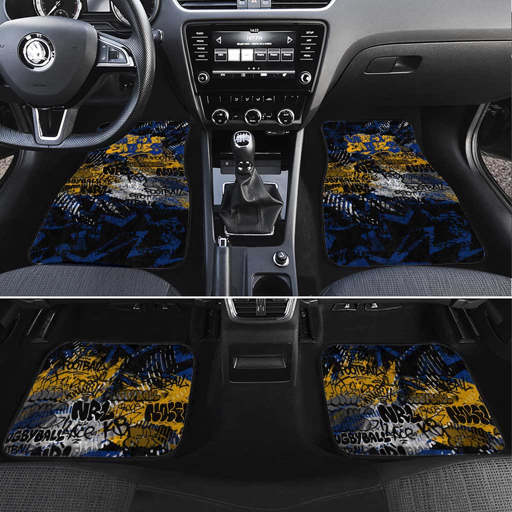 West Coast Eagles Car Mats Urban Graffiti Street Art - Bold Abstract Spray Paint