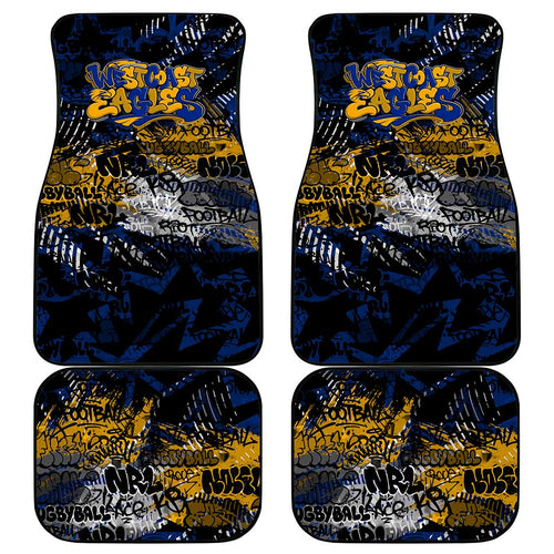 West Coast Eagles Car Mats Urban Graffiti Street Art - Bold Abstract Spray Paint