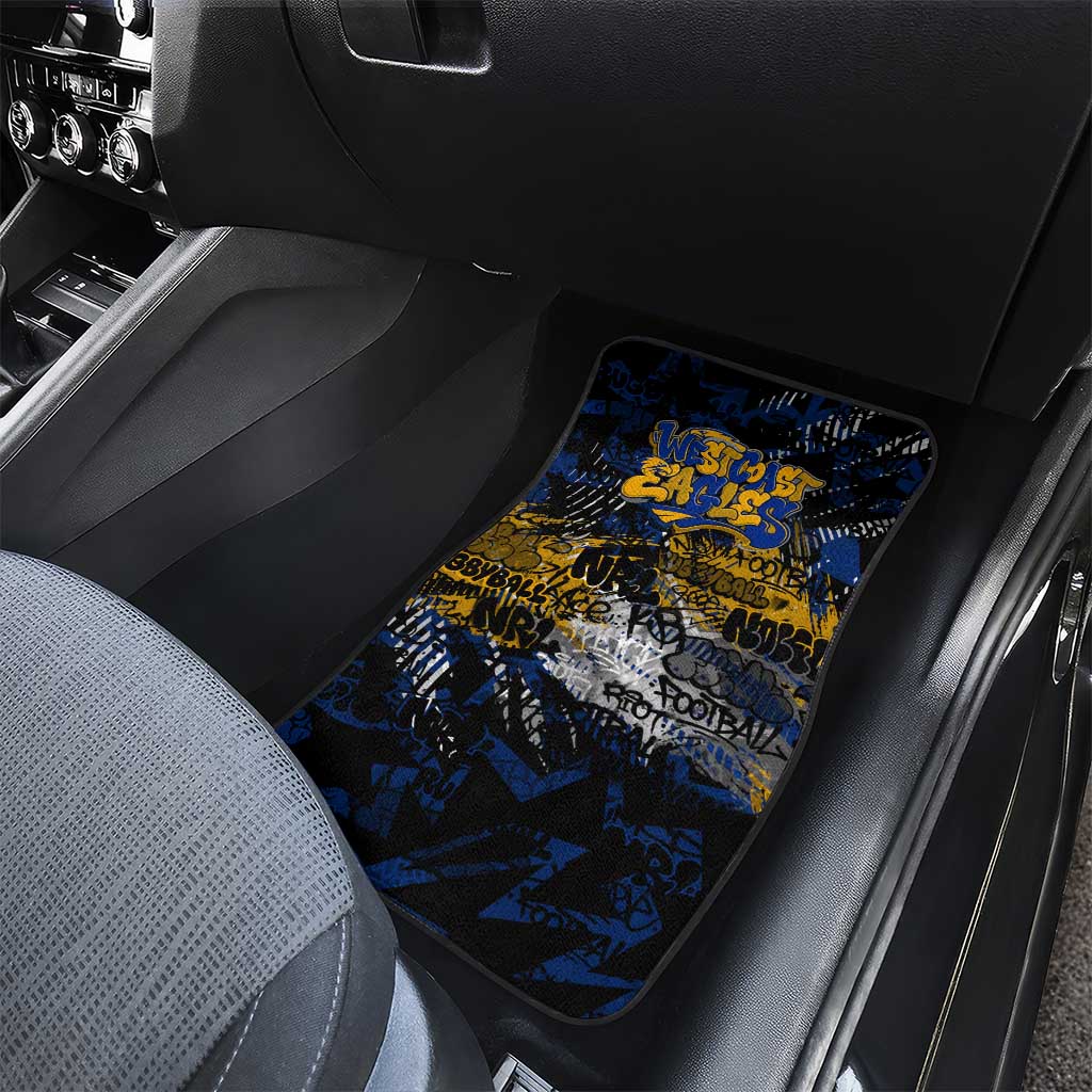 West Coast Eagles Car Mats Urban Graffiti Street Art - Bold Abstract Spray Paint