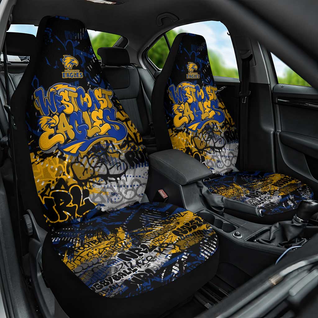 West Coast Eagles Car Seat Cover Urban Graffiti Street Art - Bold Abstract Spray Paint