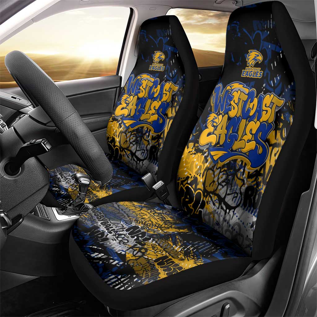 West Coast Eagles Car Seat Cover Urban Graffiti Street Art - Bold Abstract Spray Paint