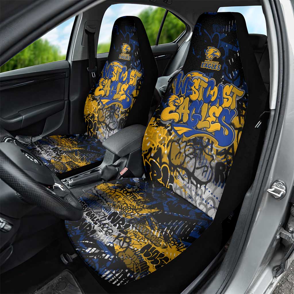 West Coast Eagles Car Seat Cover Urban Graffiti Street Art - Bold Abstract Spray Paint