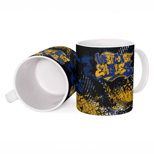 West Coast Eagles Ceramic Mug Urban Graffiti Street Art - Bold Abstract Spray Paint