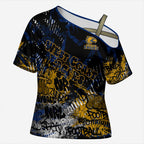 West Coast Eagles Cross Shoulder Shirt Urban Graffiti Street Art - Bold Abstract Spray Paint