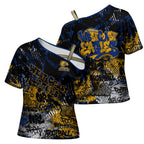West Coast Eagles Cross Shoulder Shirt Urban Graffiti Street Art - Bold Abstract Spray Paint